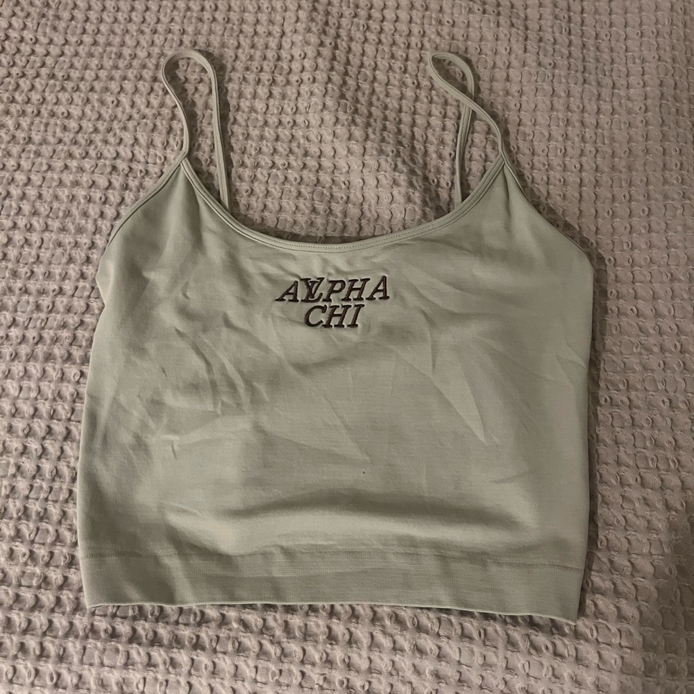 Alpha Chi Tank Top Tan